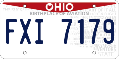 OH license plate FXI7179