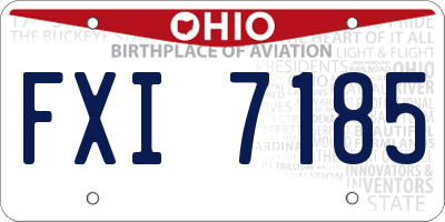 OH license plate FXI7185