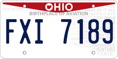 OH license plate FXI7189
