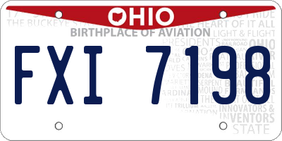 OH license plate FXI7198