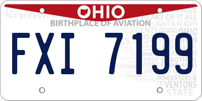 OH license plate FXI7199