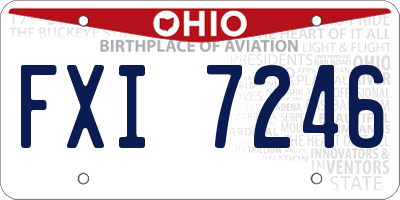 OH license plate FXI7246