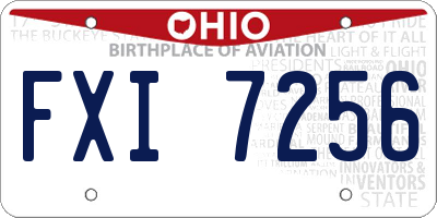 OH license plate FXI7256