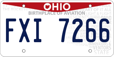 OH license plate FXI7266