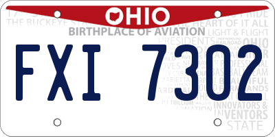 OH license plate FXI7302