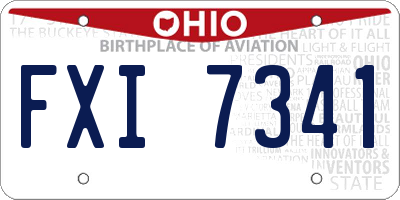 OH license plate FXI7341