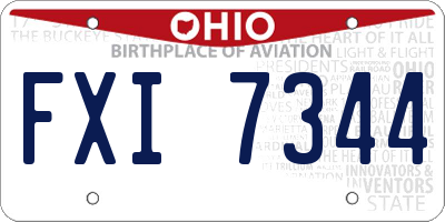 OH license plate FXI7344