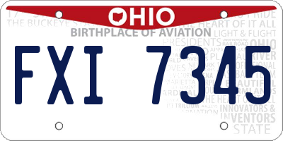 OH license plate FXI7345