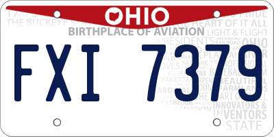 OH license plate FXI7379