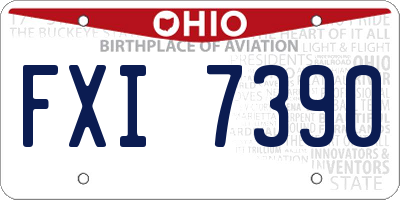 OH license plate FXI7390