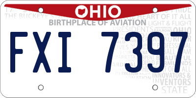OH license plate FXI7397