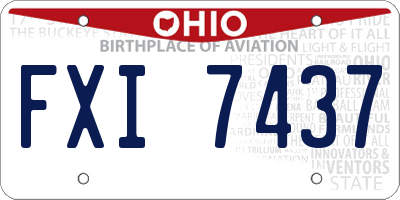 OH license plate FXI7437