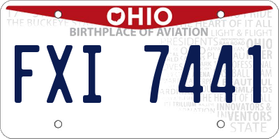 OH license plate FXI7441
