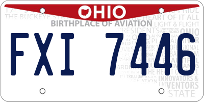 OH license plate FXI7446