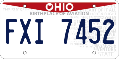 OH license plate FXI7452