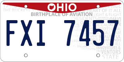 OH license plate FXI7457