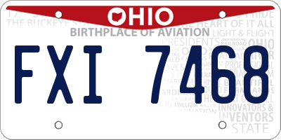 OH license plate FXI7468