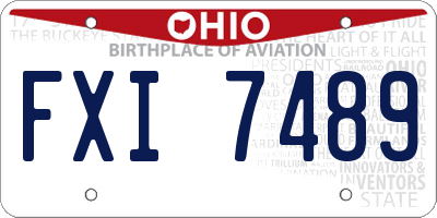 OH license plate FXI7489