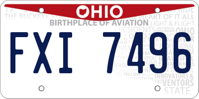 OH license plate FXI7496
