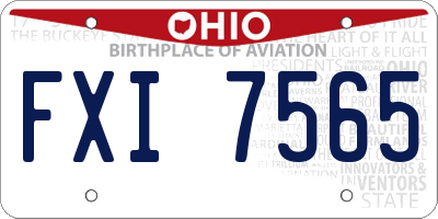 OH license plate FXI7565