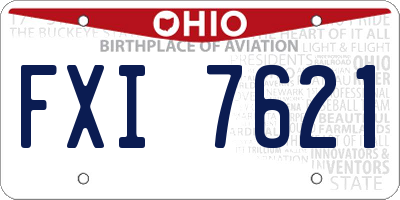 OH license plate FXI7621