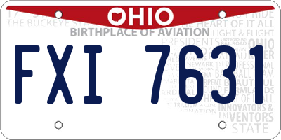 OH license plate FXI7631
