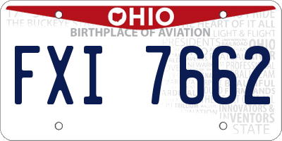 OH license plate FXI7662