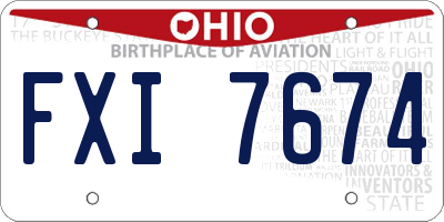 OH license plate FXI7674