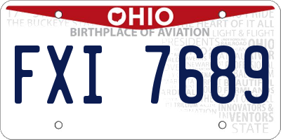 OH license plate FXI7689