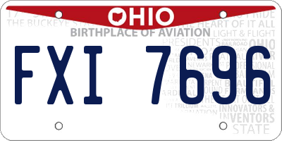 OH license plate FXI7696