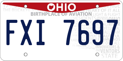OH license plate FXI7697
