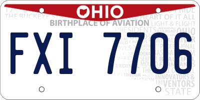 OH license plate FXI7706