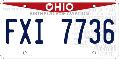 OH license plate FXI7736