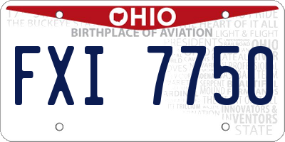 OH license plate FXI7750