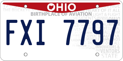 OH license plate FXI7797
