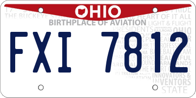 OH license plate FXI7812
