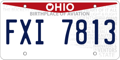 OH license plate FXI7813