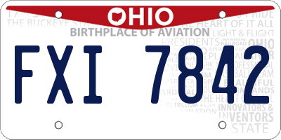 OH license plate FXI7842