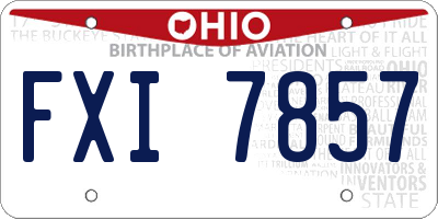 OH license plate FXI7857