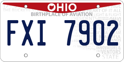 OH license plate FXI7902