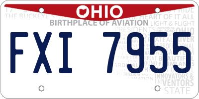 OH license plate FXI7955