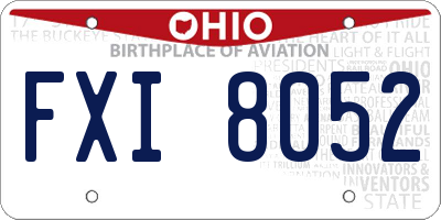 OH license plate FXI8052