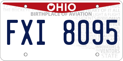 OH license plate FXI8095