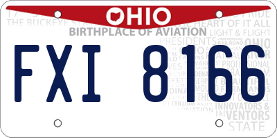 OH license plate FXI8166