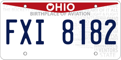 OH license plate FXI8182