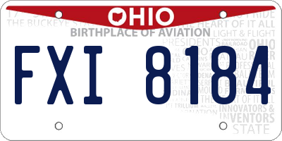 OH license plate FXI8184