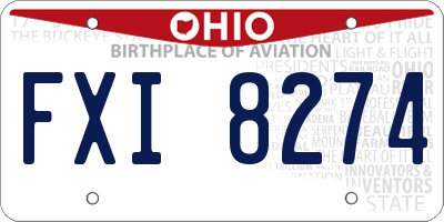 OH license plate FXI8274