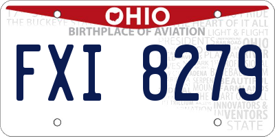 OH license plate FXI8279