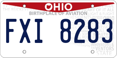 OH license plate FXI8283