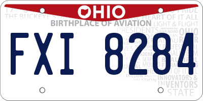 OH license plate FXI8284